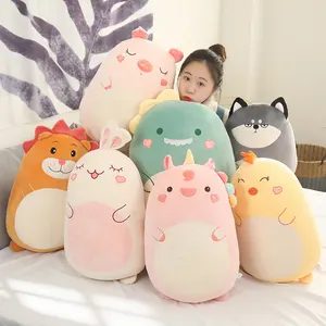 Kawaii süper yumuşak bebek hayvan oyuncak 45cm Squishy yastık dolması hayvan dinozor tavşan peluş hayvan yastıklar