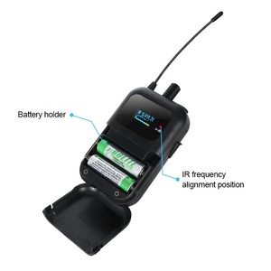 ER102 نظام ميكروفون لاسلكي 6 قنوات طية صدر السترة ميكروفون لاسلكي في الأذن رصد ميكروفون لاسلكي - Product Image 4