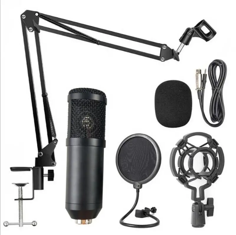 OEM BM800 Máy Tính Máy Tính Podcast Thu Âm Studio Condenser Microphone Với Shock Mount Arm Scissor Đứng