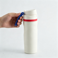 Bouteille isotherme portable classique et moderne en acier inoxydable 304 avec poignée, couvercle à ouverture rapide, anti-fuite, idéale pour le sport et les voyages – Cadeau parfait