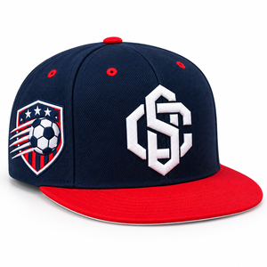 Gorras Deportivas Personalizadas Ajustables con Cierre a Presión, de Algodón, 5/6 Paneles, Estructuradas, Planas, de Dos Tonos, con Logotipo Bordado y Parche, Gorra de Béisbol - Product Image 2