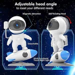 12-in-1 Rocket Astronaut Galaxy Star Projector, 360° Rotating Space Film Starry Sky Night Light for Kids Bedroom - Product Image 4
