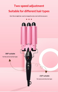 Fer à <span class=keywords><strong>boucler</strong></span> à trois tubes effet vague d'eau le plus vendu, lisseur de cheveux, <span class=keywords><strong>appareil</strong></span> à permanente électrique à plaques chauffantes pour boucles en spirale - Product Image 6