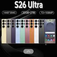 Smartphone Gaming Android 15 S26 Ultra Layar OLED 7,3 Inci 120Hz 16GB+1TB Kamera 108MP Baterai 8000mAh