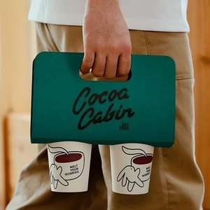 <span class=keywords><strong>Portabicchieri</strong></span> di <span class=keywords><strong>Carta</strong></span> Riciclabile Personalizzato per Bevande Calde, Confezione da Asporto per Caffè - Product Image 1