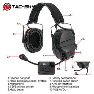 Casque tactique TS TAC-SKY, casque TSAMP version civile avec RACptt pour casque tactique, rail <span class=keywords><strong>ARC</strong></span>, tir, protection auditive - Product Image 3