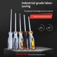 Tournevis à poignée transparente fourni par l'usine, outils de réparation, tournevis multifonctionnel magnétique à double usage avec une dureté élevée
