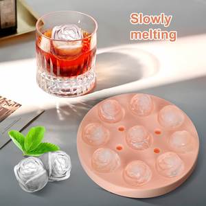 High Quality 3D Rose Ice Mold 1.4 Inch <b>Silicone</b> Flower Ice Cube Trays for <b>Baking</b> Freezing Customizable Logo Great Cone Holder - Product Image 3