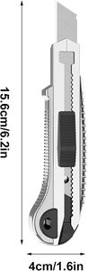 Brand New Office Utility Knife with 18mm Steel Art Cutter Blade Plastic Handle <b>for</b> Glue Application & Cutting-1PCS Knives - Product Image 4