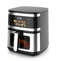 Freidora de Aire Digital Anbolife de 6L con 10 Menús, Pantalla Visible, Programación Inteligente, Interior de Acero Inoxidable Libre de PFAS, OEM ODM
