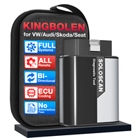 KINGBOLEN Soloscan para Audi, Escaneo Completo del Sistema, Codificación de ECU, Herramienta de Diagnóstico Negra, OBD 12V, 1 Año de Garantía, Lector de Códigos