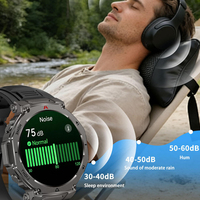 Montre connectée d'extérieur HT52 en promotion : Appel Bluetooth, étanche IP68, lampe de poche intégrée, batterie longue durée 1000 mAh, modes multisports