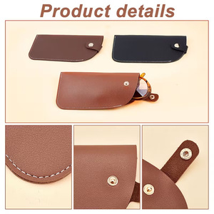 <span class=keywords><strong>Estuche</strong></span> <span class=keywords><strong>para</strong></span> Gafas de Sol de Cuero PU Resistente a los Arañazos, Elegante y Portátil <span class=keywords><strong>para</strong></span> Uso Diario y de Viaje, Bolsa de Almacenamiento <span class=keywords><strong>para</strong></span> Gafas de Sol <span class=keywords><strong>para</strong></span> Mujer - Product Image 5