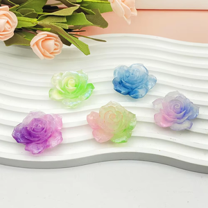 Lentejuelas Luminosas de Arenas Movedizas Translúcidas al por Mayor, Cuentas Cilíndricas de Flores de Lucite, Colores Mezclados para Decoración de Fundas de Teléfono - Product Image 4