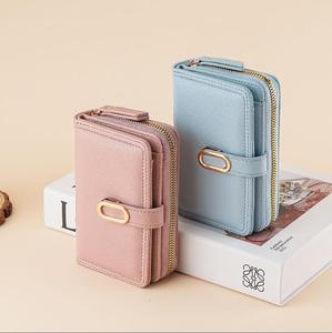 Portefeuille élégant et mignon multifonctionnel à fermeture éclair pour femmes, porte-cartes court populaire et porte-monnaie pour filles et dames - Product Image 6