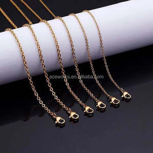 Chaîne en acier inoxydable plaqué PVD de couleurs variées en gros, en stock - Chaîne fine en acier inoxydable abordable pour femmes - Product Image 3