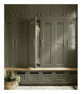 Armoire de haute qualité de style américain rétro, série verte, en bois massif, avec un design de segmentation haut et bas - Product Image 1