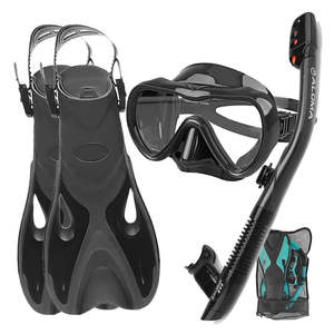 Ensemble de plongée avec tuba, masque de plongée professionnel, tuba, ensemble de plongée anti-buée et anti-fuite, masque de plongée pour adultes avec palmes de plongée en apnée - Product Image 3