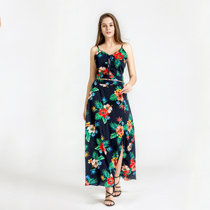 Las mujeres al por mayor <span class=keywords><strong>de</strong></span> jóvenes Bohemia impresión halter top, traje <span class=keywords><strong>de</strong></span> falda - Product Image 1