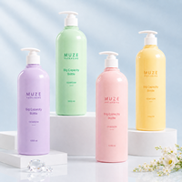 Bouteille de shampoing grande capacité 1L, distributeur de savon liquide en plastique 1000ml avec pompe à lotion pour après-shampoing et gel douche