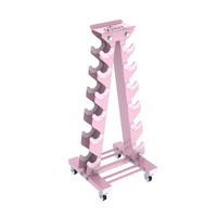 Support de rangement pour haltères avec roulettes, support mobile antidérapant pour haltères pour salle de sport à domicile