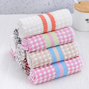 Serviette de vaisselle à motif d'eau gaufrée épaissie en gros, tissu en fil de coton absorbant dégraissant à l'huile antiadhésif <span class=keywords><strong>pour</strong></span> la <span class=keywords><strong>cuisine</strong></span> - Product Image 3
