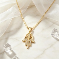 Collier ethnique avec pendentif en forme de main, collier basique polyvalent pour femme, décoration quotidienne, livraison rapide