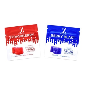 Sacs d'emballage alimentaire refermables en Mylar transparents, imprimés sur mesure, pour bonbons gélifiés, avec fenêtre de visualisation, disponibles en 1g, 2g, <span class=keywords><strong>3g</strong></span>, 5g, 10g - Product Image 3