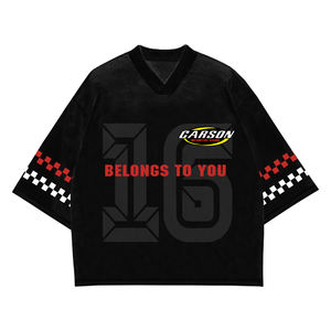 T-shirts décontractés pour hommes de premier choix, style hip-hop, en tricot Spandex/Polyester 200g, impression numérique, séchage rapide, service OEM, patchwork personnalisé - Product Image 6