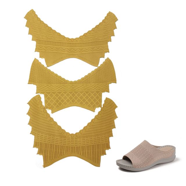 Factory Direct Sale European American Shoe Material Accessories Breathable Knitted Fabric Woven Upper Toe Fly Weave Mesh