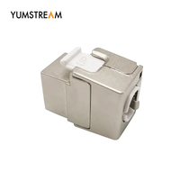 Ofis Rj45 8P8C 180 derece Mini tip Ftp aletsiz ağ modülü Rj45 Utp Cat6 Keystone Jack ile deklanşör