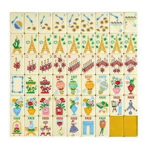 Nuovo Set di Tessere Mahjong Americano a Tema Parigino 2026, Set da Gioco Mahjong Bistrot Francese e Torre Eiffel per Regalo - Product Image 1