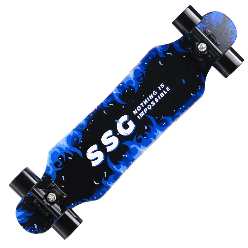 Logo doganale principiante acero doppio calcio in legno completa skateboard skateboard 4 ruote