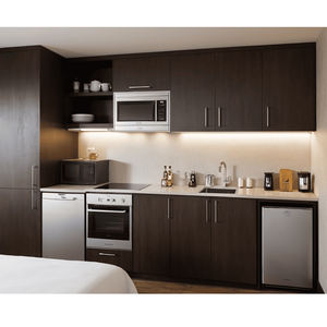 מטבחים קטנים עץ תבואה משטח הבציר המלך מטבחון קטן מטבחון מלון מטבחון דירה - Product Image 4