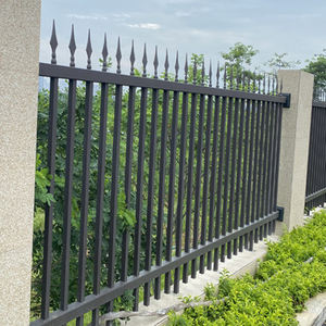 <span class=keywords><strong>Prix</strong></span> de gros Clôtures de jardin modernes en aluminium noir galvanisé de 3 m Panneaux de clôture en fonte de fer traités thermiquement Montage facile - Product Image 6