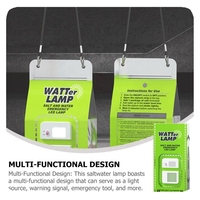 Lampe à sel et à eau d'extérieur 2026 NOUVEAU, lumière multifonctionnelle, LED, éclairage d'urgence, pêche nocturne (sel Liangte inclus)