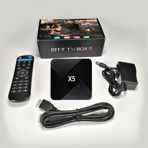 Supporto ricevitore TV satellitare X5 Mpeg 4 HD Set Top Box multilingue per IPTV Amlogic S905X X5 Dvb T2 Set Top Box