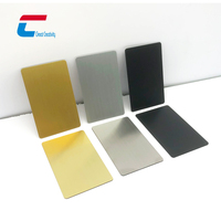 Gebürstete Goldene Blanko Individualisierbare 213 216 NFC Visitenkarte Metall Hybrid Metall NFC Karte mit Verstecktem Chip