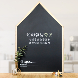 Adhesivo de pared con marco magnético de madera <span class=keywords><strong>en</strong></span> <span class=keywords><strong>pizarra</strong></span> con forma de casa para dibujo doméstico y grafiti decorativo - Product Image 3