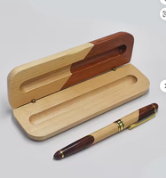Stylo à bille en bois de rose et d'érable gravé sur mesure avec logo, cadeau pour homme, haute qualité avec boîte en bois