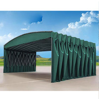 Auvent rétractable durable auvent de stockage auvent garage pare-soleil pliant abri d'auto pour conteneur zone d'empilage