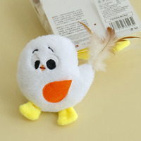 Jouet à mâcher en peluche en forme d'oiseau, nouvelle conception, réaliste, avec haut-parleur intégré, qui se balance pour simuler les appels d'oiseaux, interactif pour chats