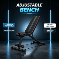 Banc de fitness pliable et réglable, essentiel pour la salle de sport à domicile, banc d'entraînement robuste avec cadre en acier et dossier réglable sur 7 niveaux