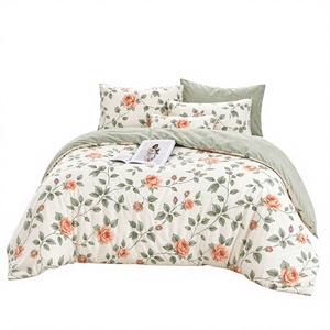 Juego de Ropa de Cama de Lujo con Diseño de Rosas Color Durazno, Tejido Moderno de 200 Hilos, Edredón de Algodón 160x200 200x220cm, Envío Directo desde Polonia - Product Image 1