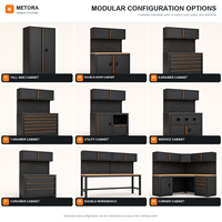 Armoire à outils industrielle modulaire, système de rangement pour atelier de course, établi de garage avec chariot mobile à 7 tiroirs