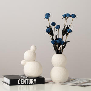 Arreglo de Flores Secas de Pascua Estilo Bohemio en Porcelana, Decoración Creativa de Lujo para Mesa de Entrada de Hogar - Product Image 2