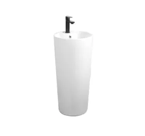Modernes Badezimmer vertikales Keramik-Sanitär becken, die gesamte Basis glänzend weiße Oberfläche