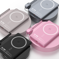 Type-c câble 25W Pd charge rapide sans fil 3IN1 chargeur de téléphone banques d'alimentation 5000Mah 10000Mah sans fil Portable magnétique batterie externe