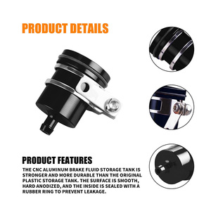 Motorcycle Brake Clutch Fluid Reservoir Cup CNC Machined Aluminum Alloy 40ml Capacity Hard Anodized Surface Universal Fitment - Product Image 4