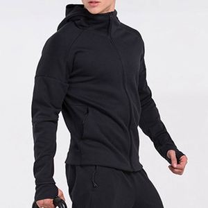 2023 alta calidad hombres personalizado liso gimnasio negro blanco Sudadera con capucha chaqueta niño Casual cremallera completa sudaderas con capucha - Product Image 4